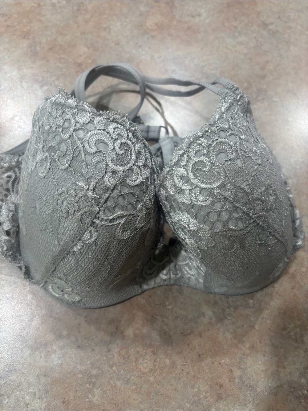 Victoria's Secret Gray Lace Push-Up Bra